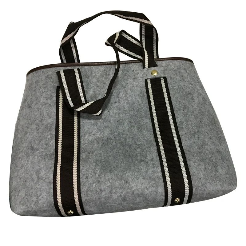 Organizer Carrying Purse Soft Felt Case with Ribbon Handles Large Gift Handbag for Women Men Girls Boys Unique Book Tote Bag