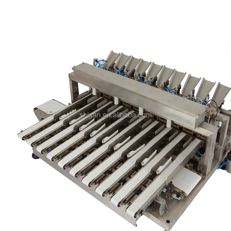 High accuracy automatic 6 line check weigher for 6 line packing machine