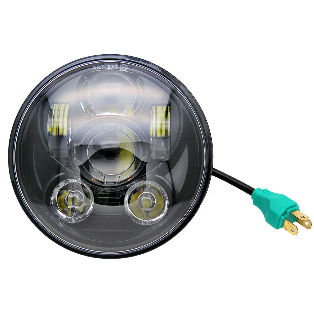 12V 5.75inch led headlight 30W LED Headlight Work Light Bulbs Round Motorcycle Headlamp with DRL Hi low beam