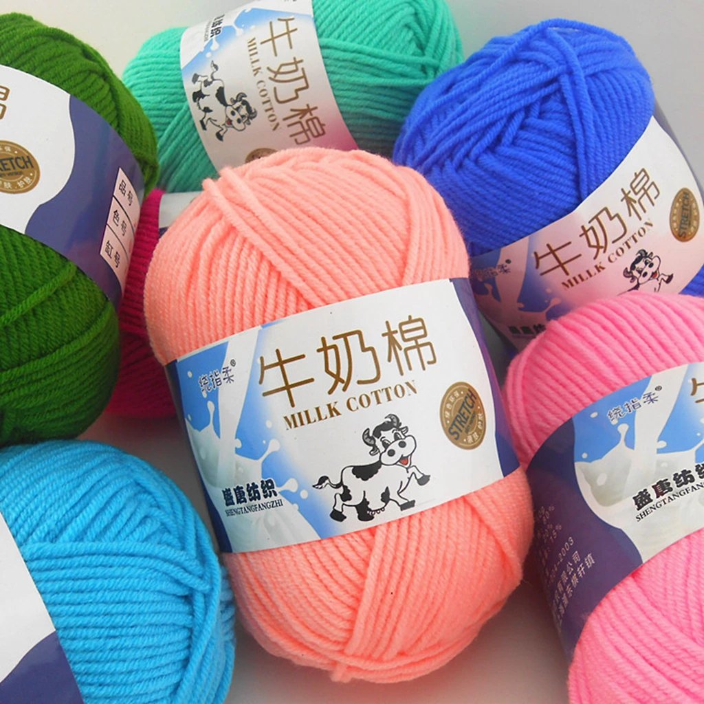 Gold supplier soft 5ply milk cotton yarn knitting yarn cotton for baby knitting