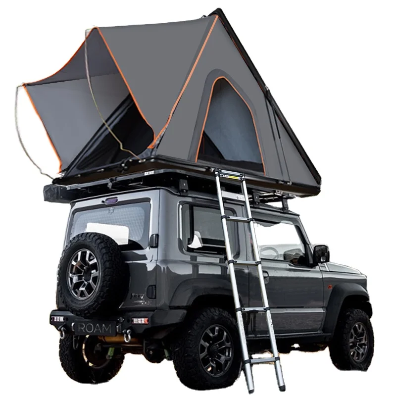 New camping outdoor self driving tour car roof aluminum alloy triangle tent Rooftop