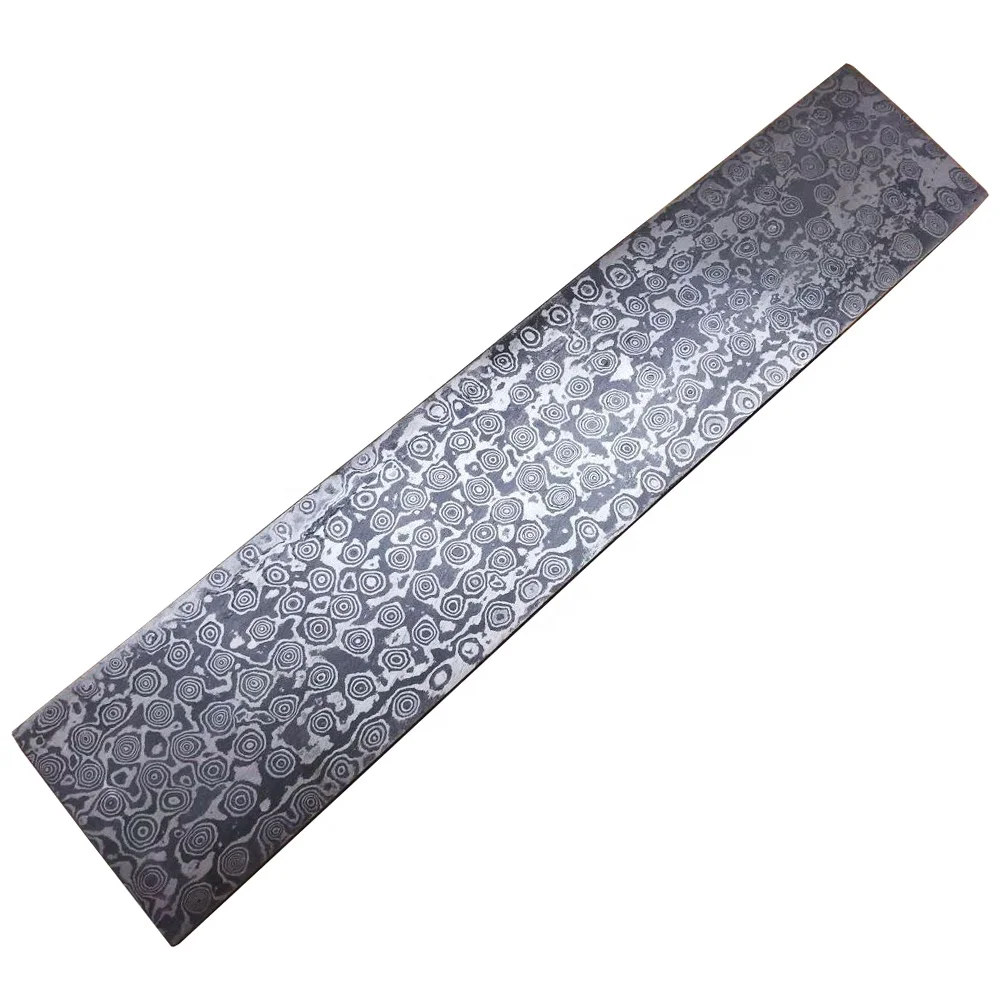 
Damascus Steel Raindrop Billet Bar Knife Making Craft 