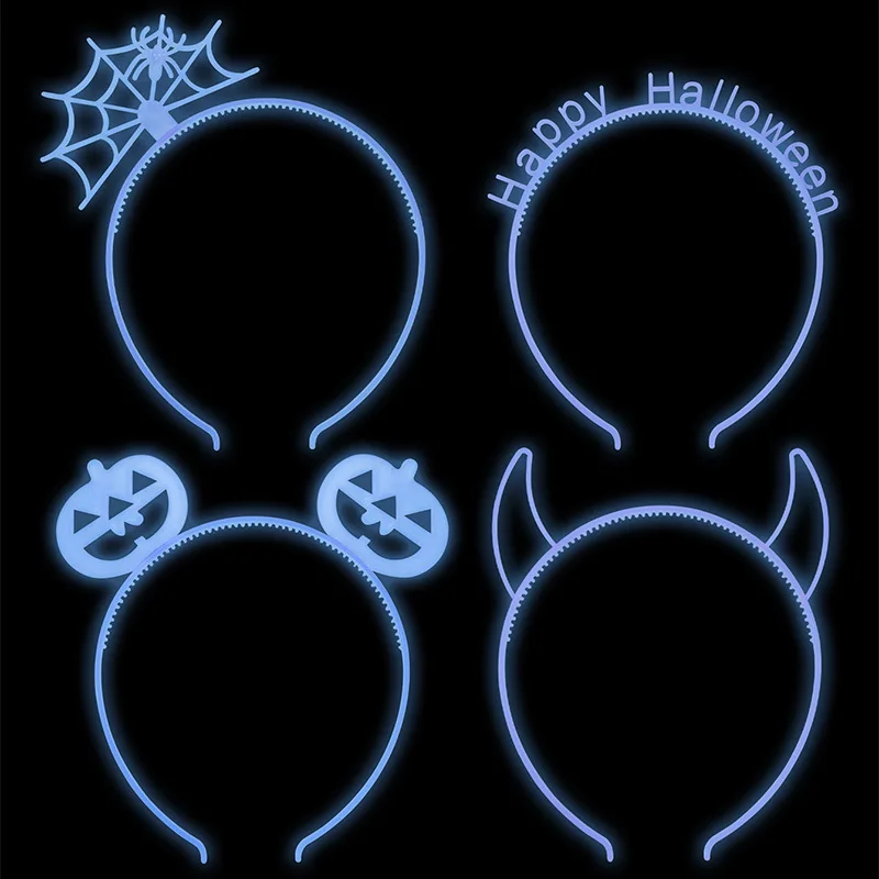 Hot Selling New Party Glow In The Dark Jewelry Hair Accessories Halloween Headband Wholesale