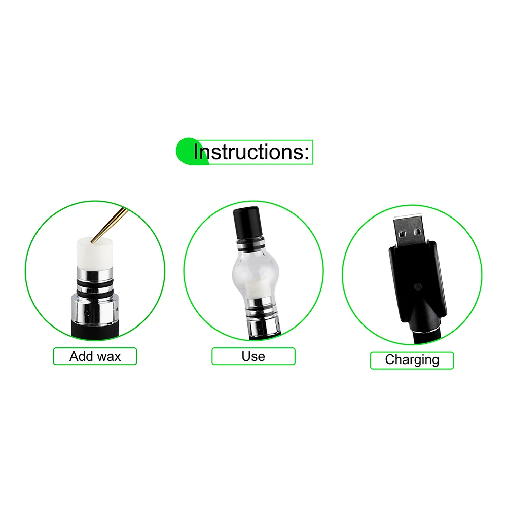 
Mini Globefish vaporizer kit use for herb wax with atomizer wax tool and twist Battery 