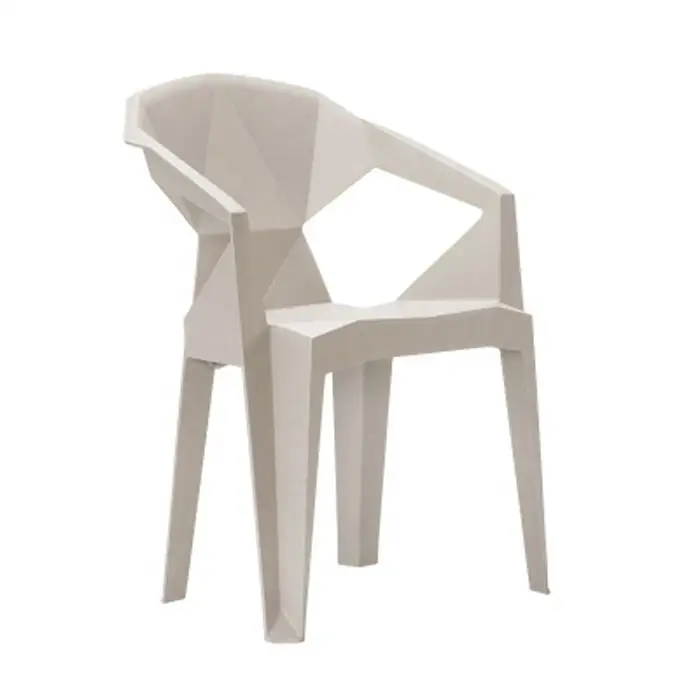Stackable plastic chairs for restaurant stalls Designer chairs with high load-bearing capacity