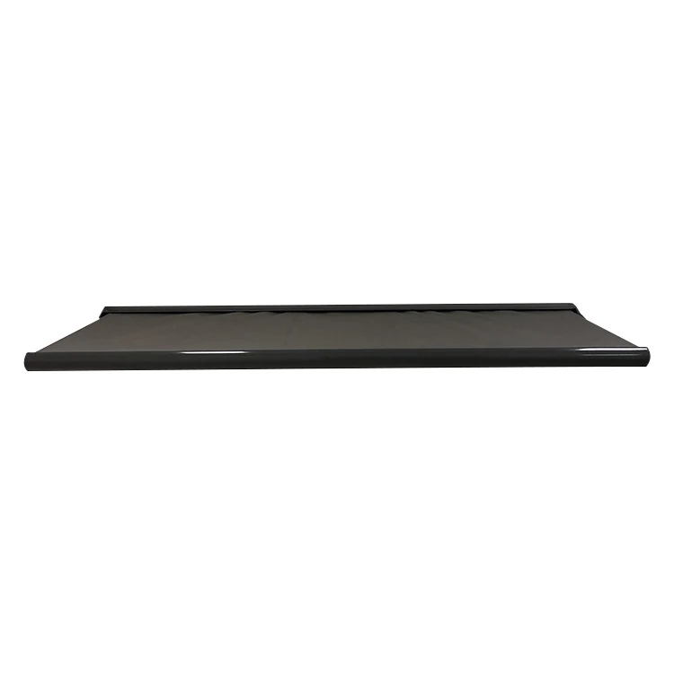 
anthracite grey good quality aluminum frame motorized full cassette retractable awnings with LED 