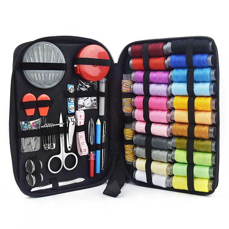 DIY sewing kit with essential tools from sewing supplier
