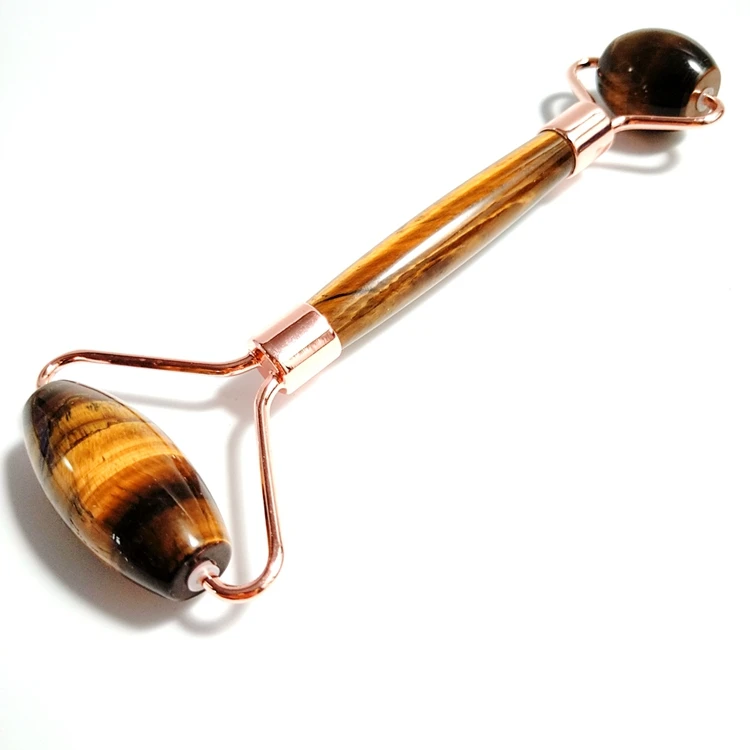 Rouleau oeil de tigre jaune en pierre avec boîte, produits de soins, offre spéciale,