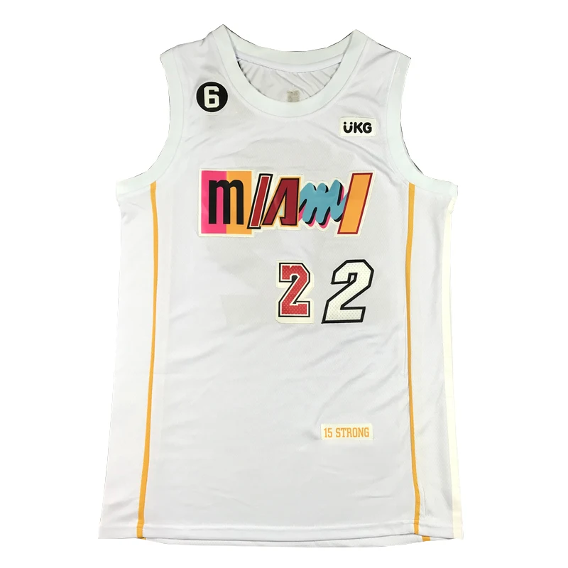 original 1:1 Unisex Miami Team Jimmy Butler NK White 2022/23 City Edition Swingman Jersey basketball uniforms for men sportswear