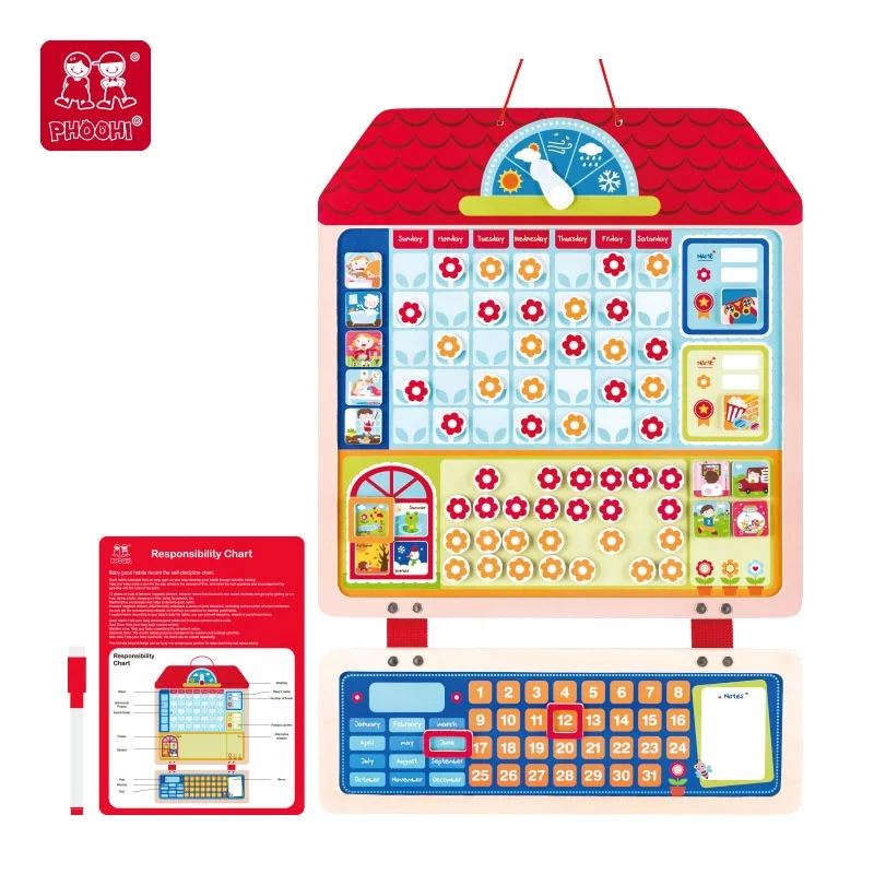 Training game children educational responsibility chart colorful chart board for kids