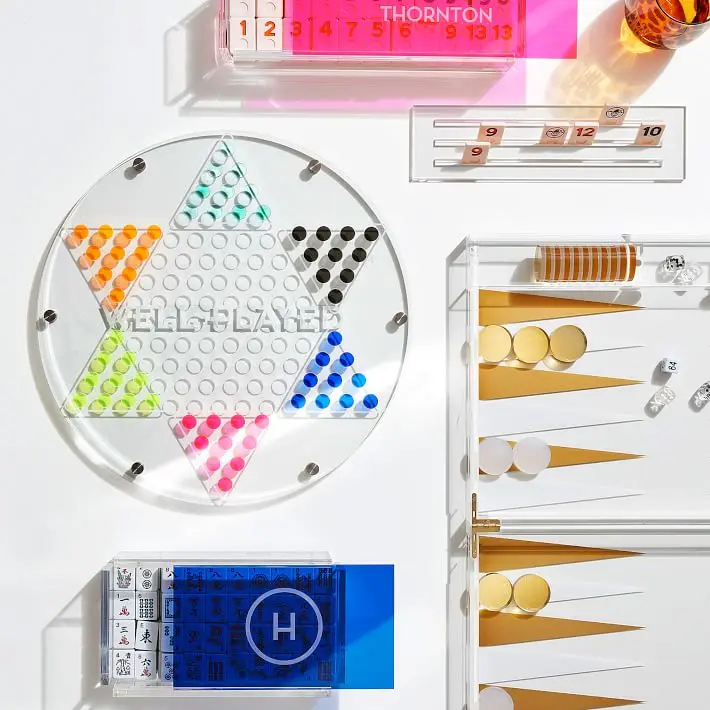 YAGELI wholesale china transparent clear acrylic chinese chess set