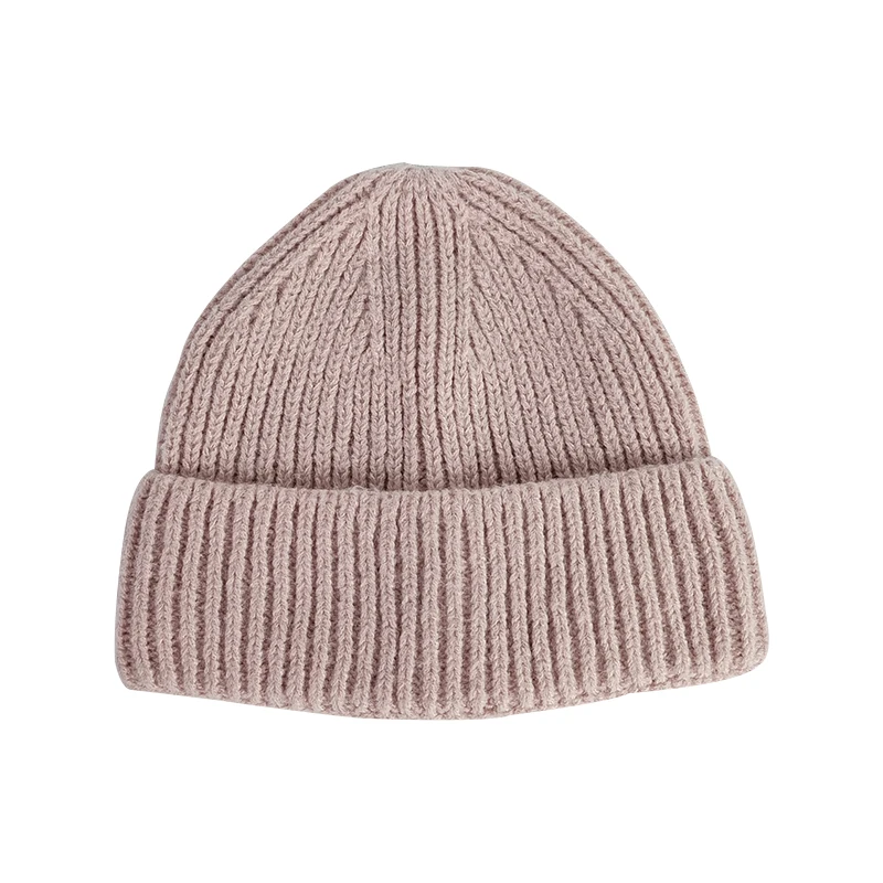Custom Logo Winter Warm Casual Crochet Beanie Cap Sports Cuffed Knitted Hats Wholesale