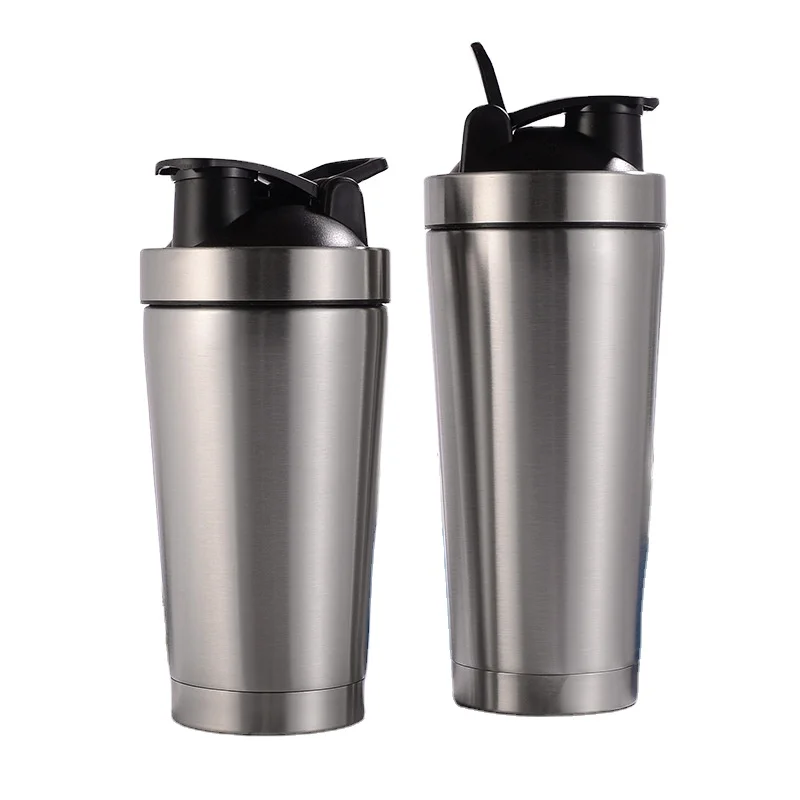 Custom Wholesale Logo Shakes Stainless Steel Water Bottle Shaker Cup For Outdoor Sports