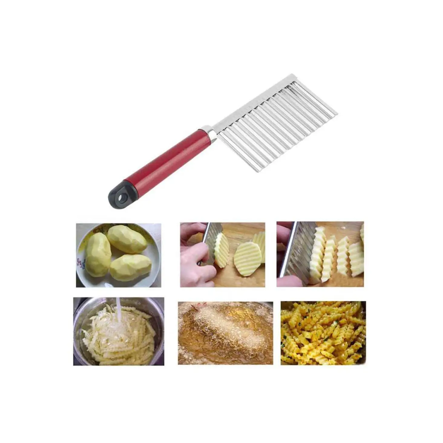 Potato Wavy Edged Knife Cutter Slicer Kitchen Gadget Vegetable Fruit Cutting Peeler Cooking Tools knives Accessories