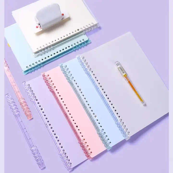 Scissor style loose leaf ring scissor clip 26 holes B5 20 holes A5 binding ring porous replacement core detachable