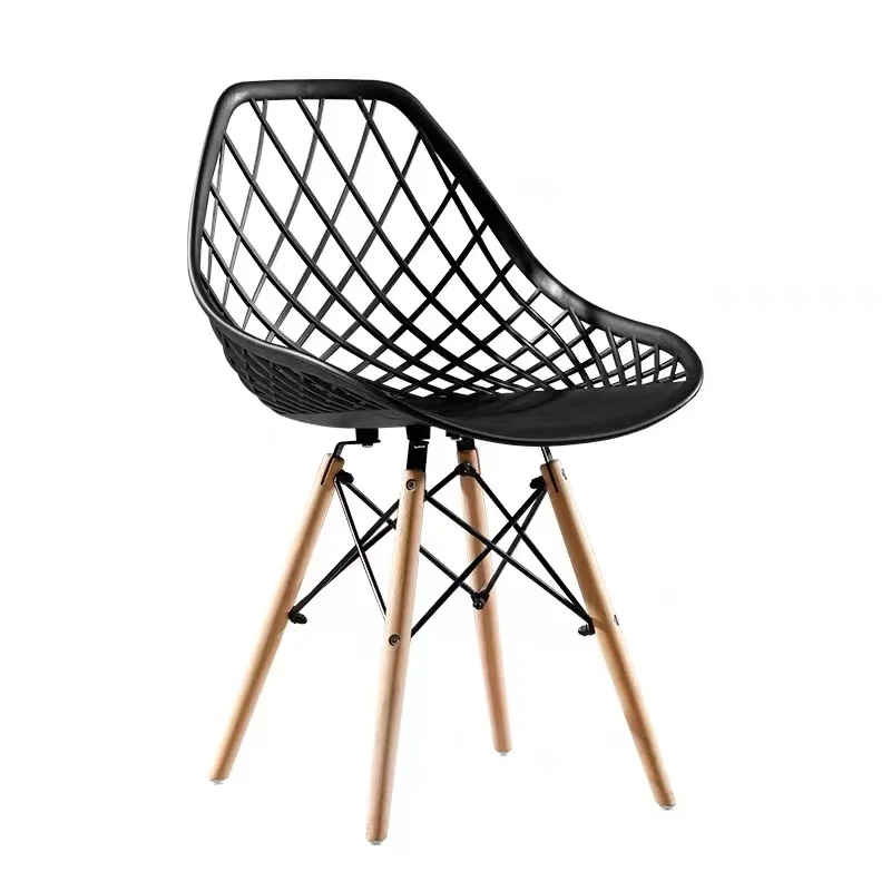 Nordic modern minimalist plastic personality Cafe negotiating chair adult fashion hollowed out back dining chair