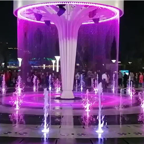 Colourful Music Digital Water Curtain Word Writing Change Waterfall