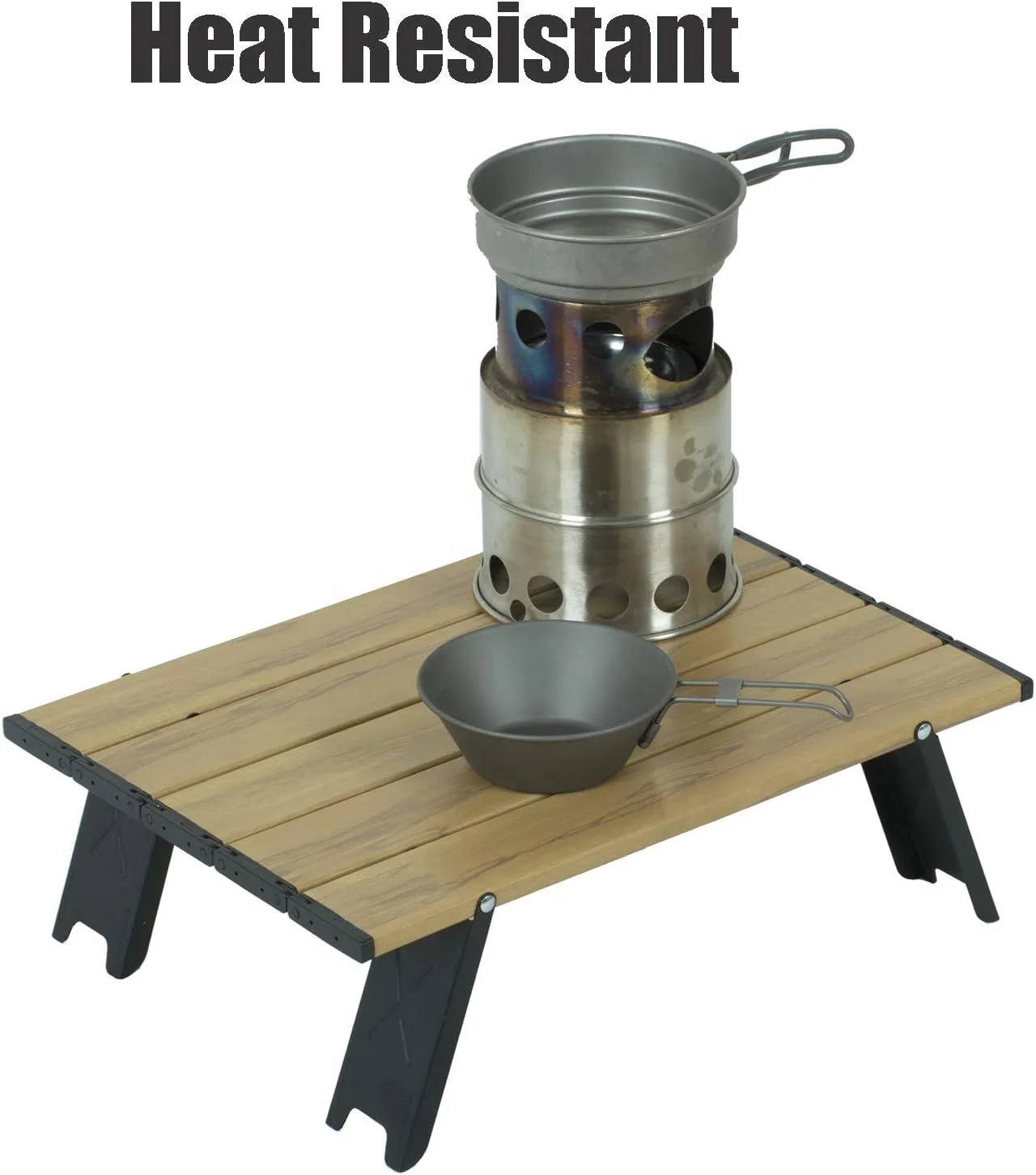 HISPEED Mini Japanese Folding Coffee Table Metal Outdoor Side Tables Portable Mini Japanese Folding Coffee Table