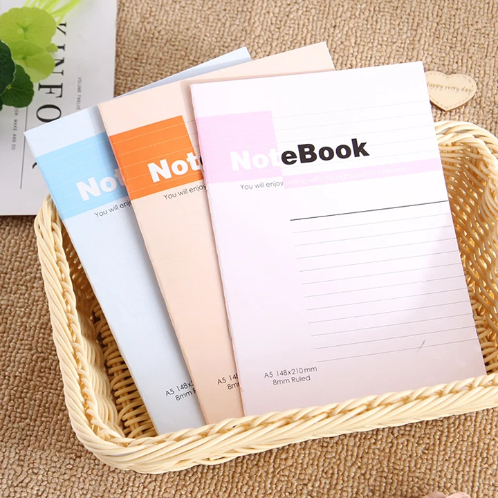 Custom Cheap A4 A5 A6 Blank Notebook Softcover School Exercise Notebook Online Printing With Logo