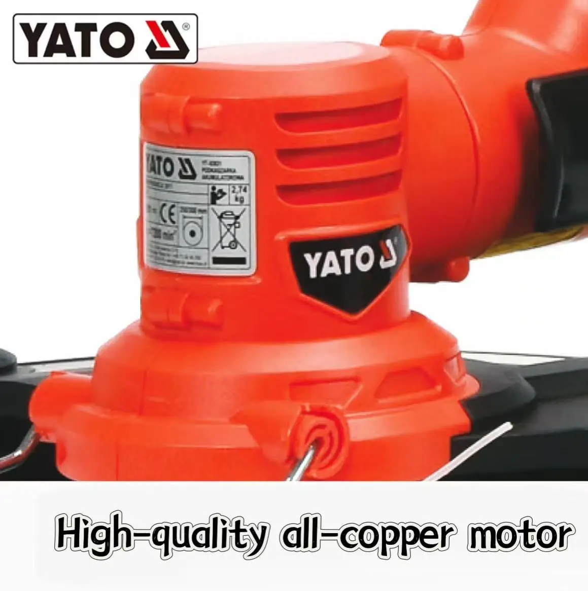 YATO 18V cordless grass trimmer electric lawn mower for household use Handheld lithium battery-powered lawn mower  brush cutter