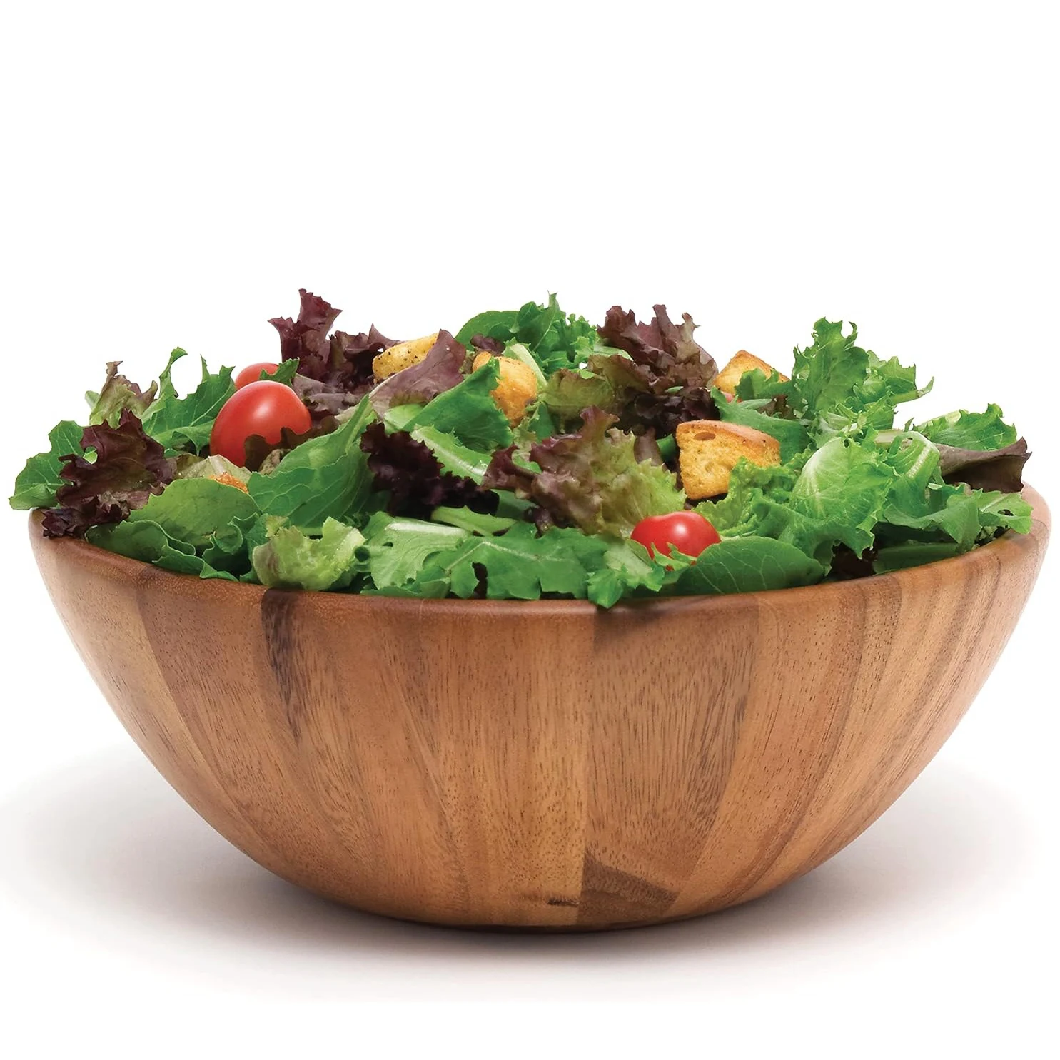 XH 12inch Acacia wood salad bowl for home decor salad serving