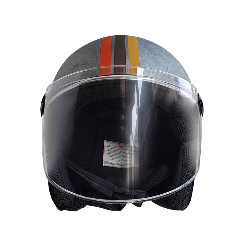 Hot Selling Corrosion-Resistant High-Performance Eps Kernel Glass Fiber Retro Vintage 3/4 Motorcycle Helmet