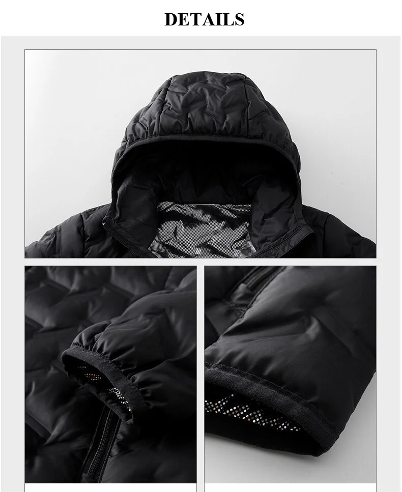 4XL Couples Down Jacket 90 Down Puffer Jacket Women Lined Hooded Lightweight Logo Custom Men Quilted Coat Duvet Outerwear