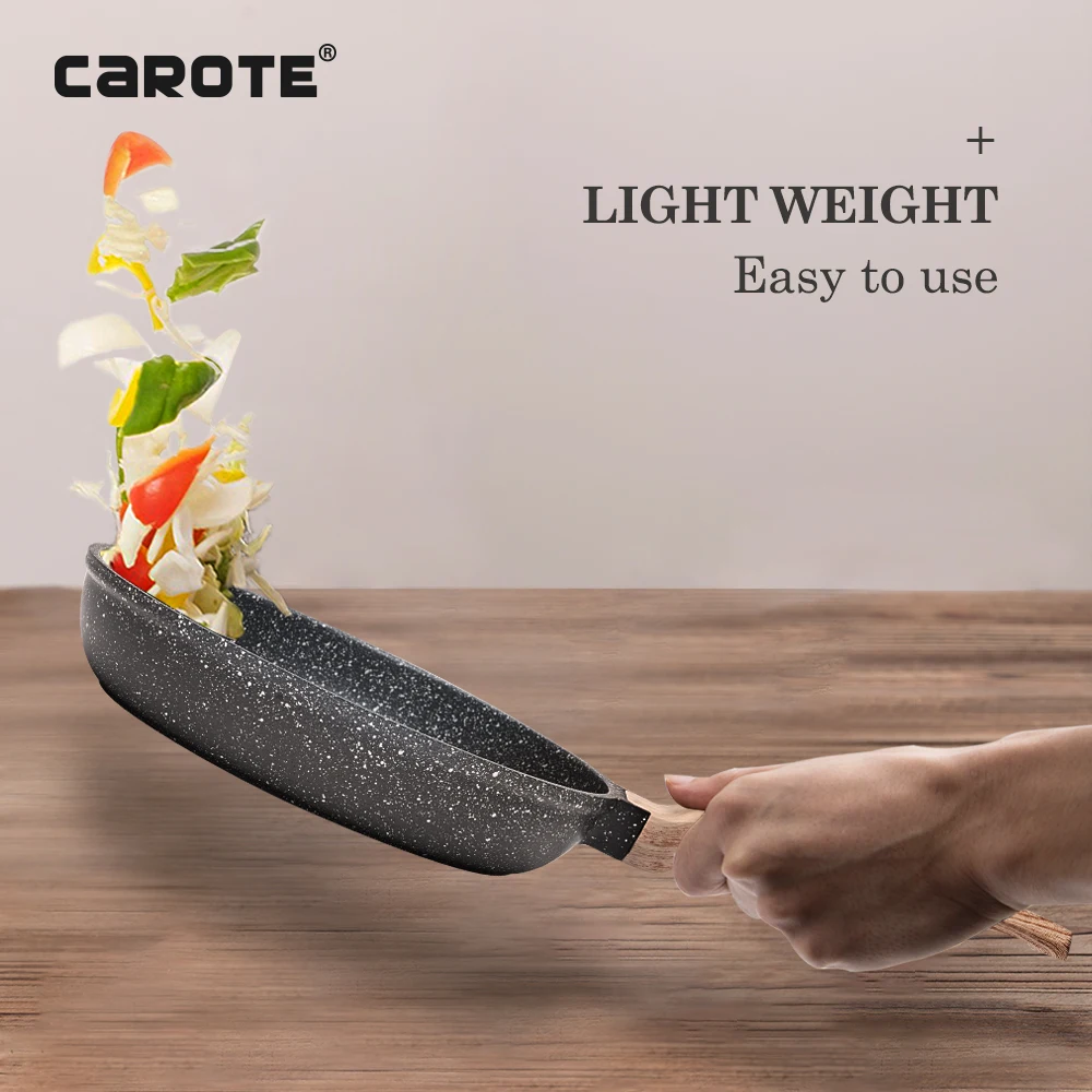 Carote aluminum cookware set with aluminum cover,ceramic coating cookware with bakelite handle