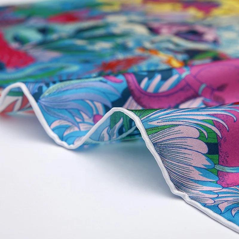 Шарф от производителя, роскошные индивидуальные шелковые Саржевые головные шарфы 18 Момми с логотипом, подарочная коробка