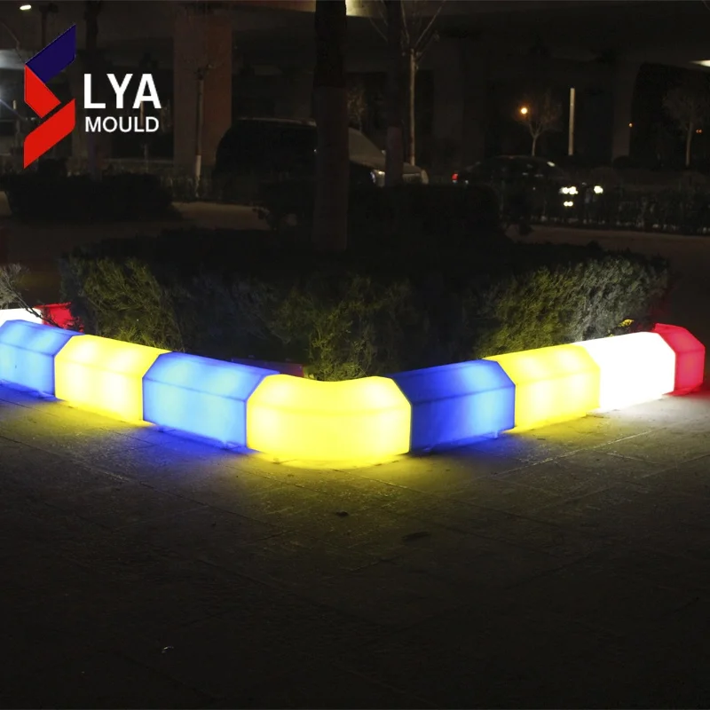 Hot Selling Colors Plastic LED Light Curbstone road kerb mould curb stones for sale