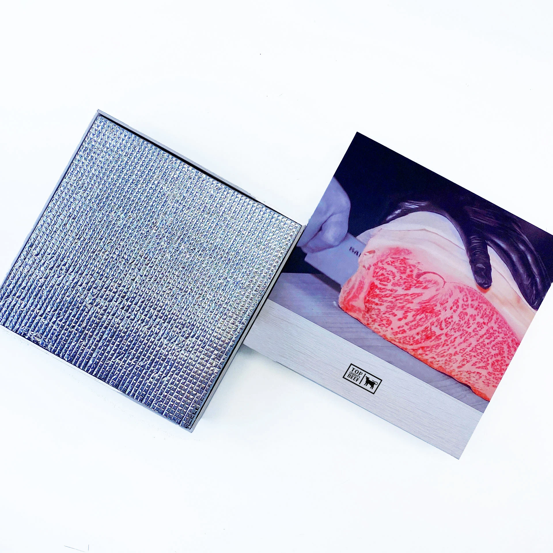 Индивидуальная Водонепроницаемая алюминиевая фольга пеноизоляция кулер бумажные коробки замороженные мясные пищевые упаковочные изоляционная коробка для транспортировки