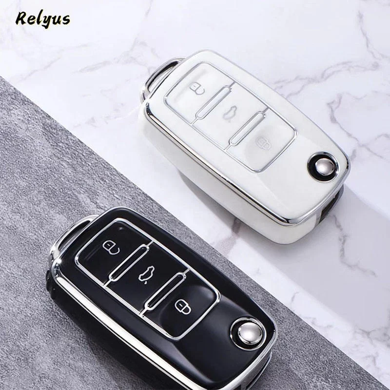 Tpu Car Key Protection Cover Case For Vw Polo Golf Passat Tiguan Beetle Caddy T5 Up Eos Skoda Octavia Seat Leon Altea