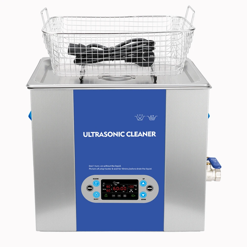 Цифровой нагреваемый Ультразвуковой очиститель объемом 11 л для ювелирных изделий часов стоматологических пистолетов татуировок