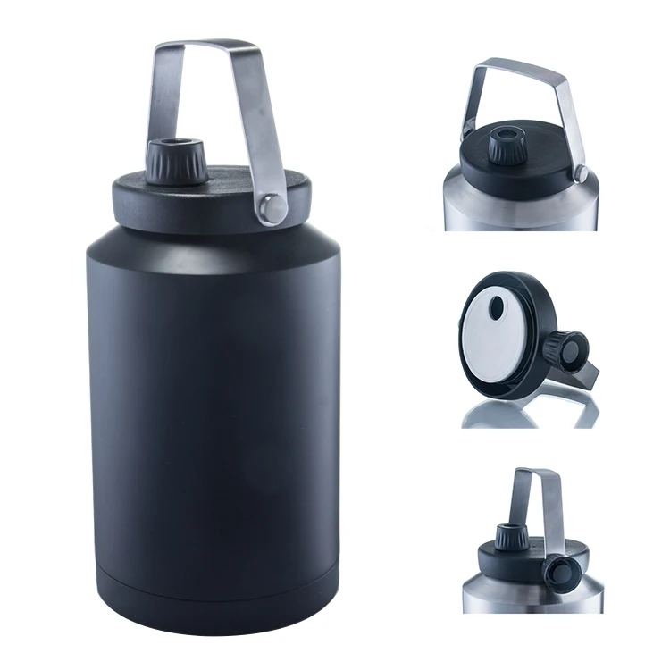 Stainless Steel 1 Gallon BPA Free Water Bottle Wholesale 128 oz insulated Growler Jug With Handle Lid