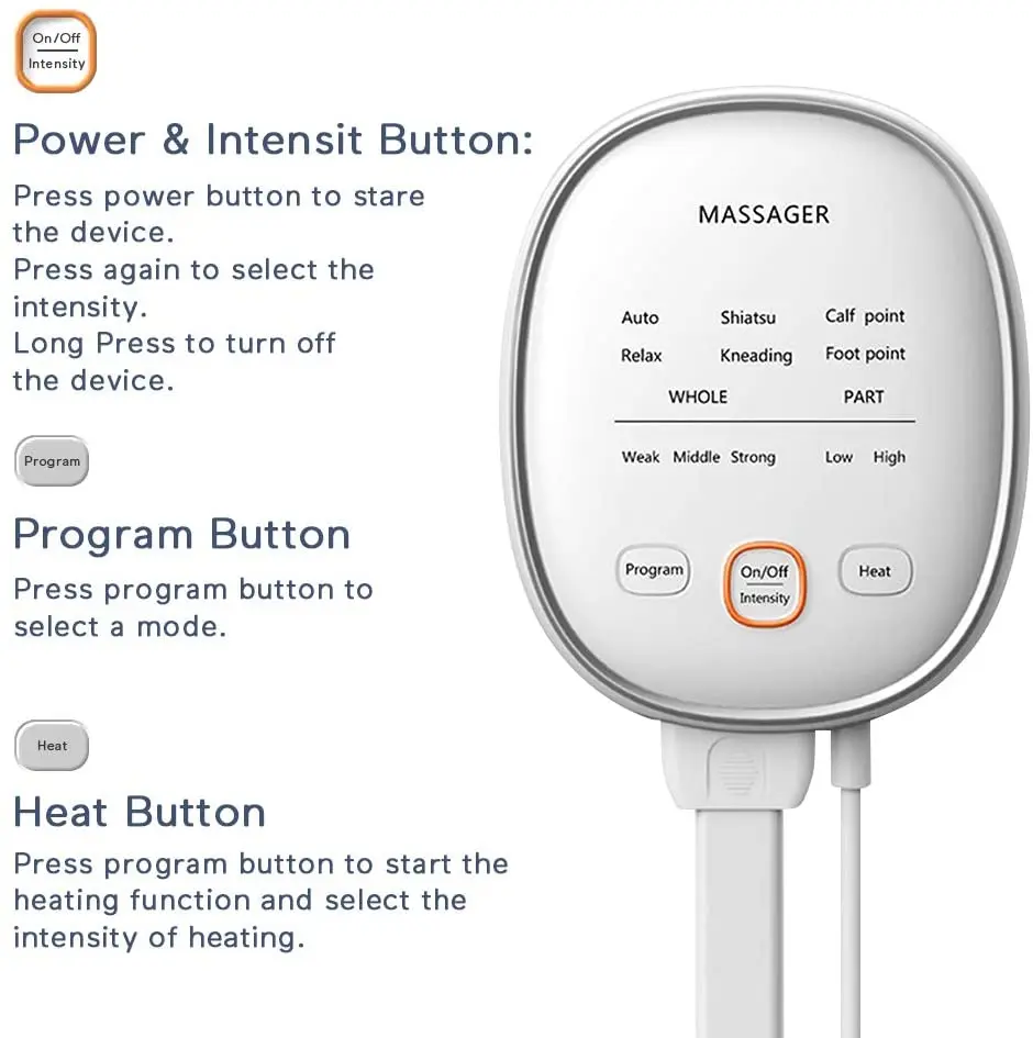 Manufacturer Direct Selling Air Pressure Wave Foldable Relaxing Timeable Foot Portable Foot Calf Leg Massager