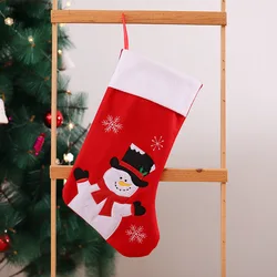 Wholesale Red Felt Christmas Stocking Monogram Hanging Socks Boots Personalize Velvet Christmas Decoration Stocking