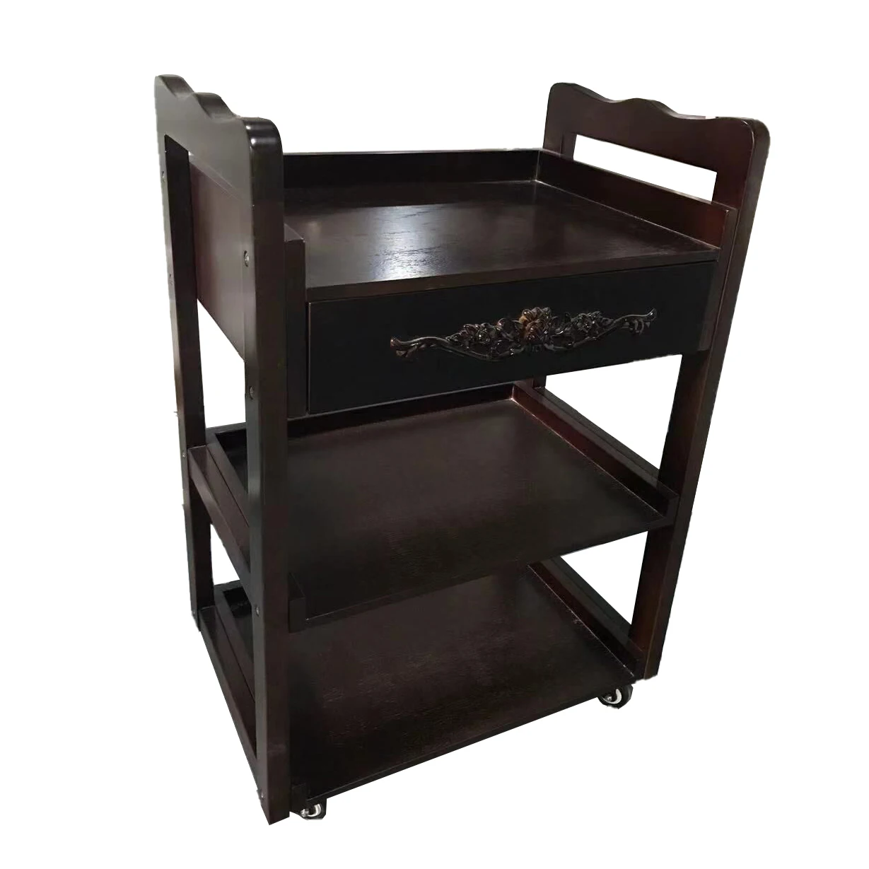 New European style solid wood salon trolley Two / three layers optional Hairdressing trolley 2009#