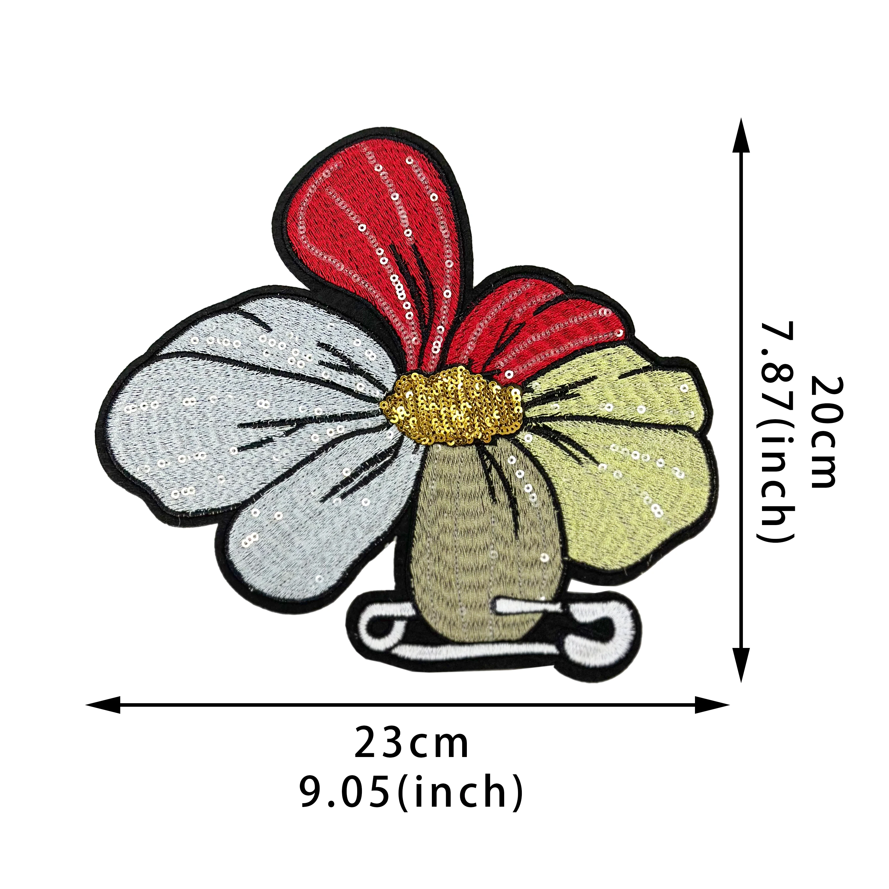 Handmade 3D Floral Applique Large Flower for Wedding Dresses and Dance Performances Corsage Applique