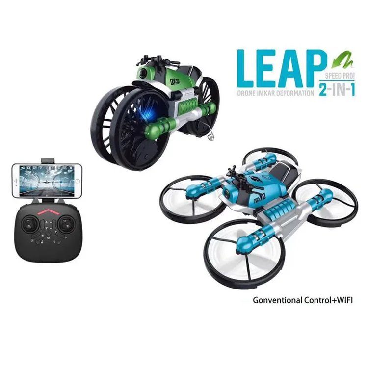 Новейший 2 в 1 2,4G RC мини-Дрон профессиональная навигация светодиодные дроны деформация мотоцикл умные часы управление гравитацией дроны