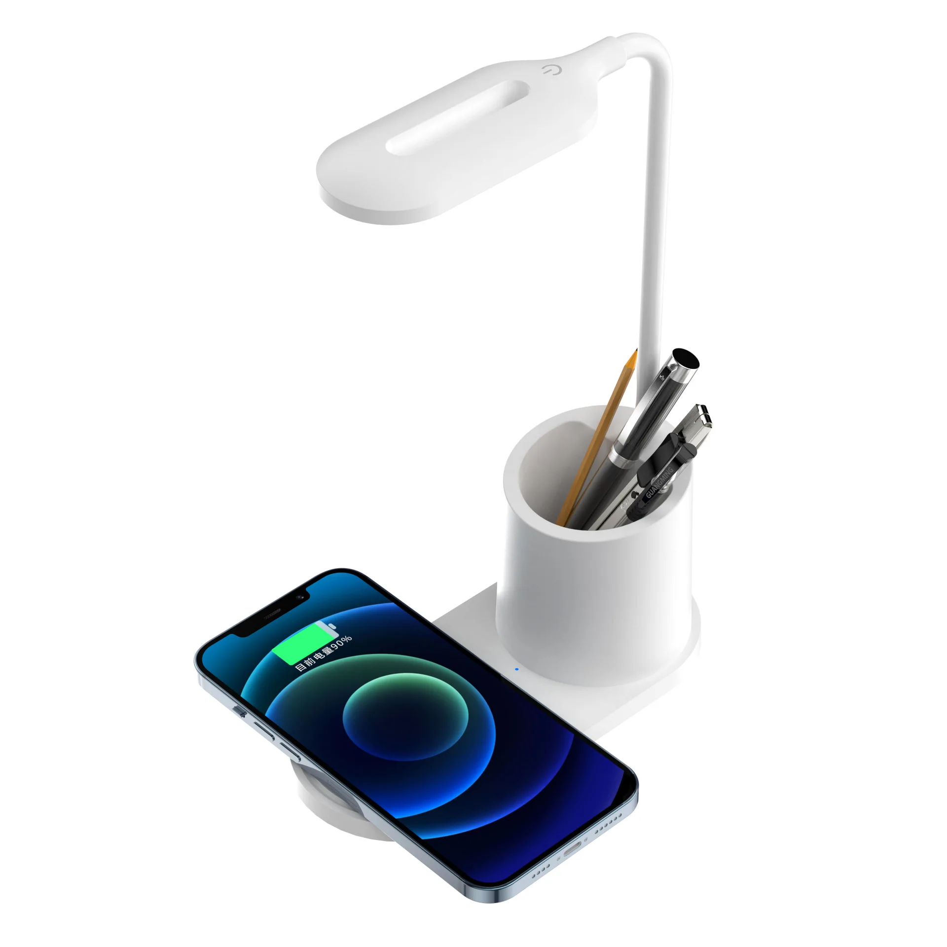 factory OEM 3 in 1 Fast Wireless Charging Docking Station Led Table Lamp With  Wireless Charger Night Light and Pen holder
