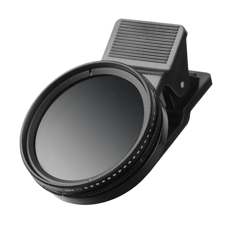 37mm Universal Adjustable Neutral Density Filter Lens/ Clip-on ND 2-400 Filter Camera Phone Lens Kit
