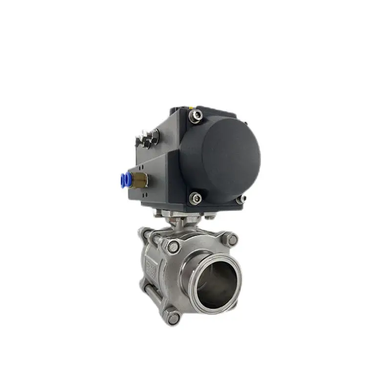 Sanitary Stainless Steel Ball Valve Threaded 304 Pneumatic Actuator Vacuum Regulating Ball Valve