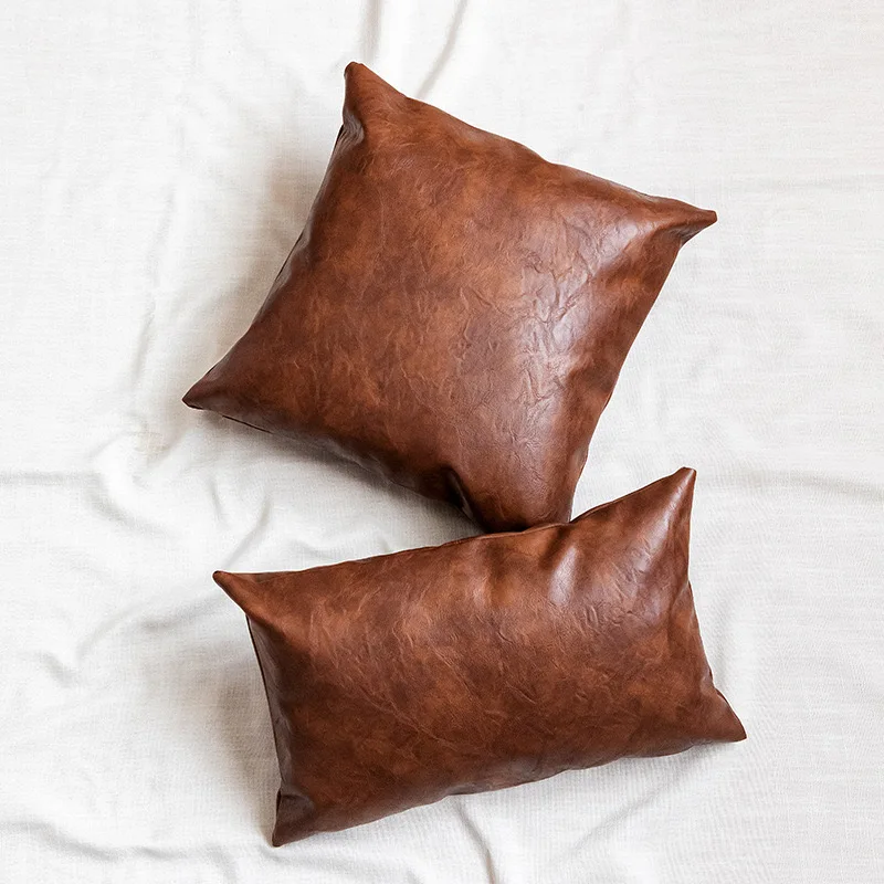 Декоративная наволочка из искусственной кожи, 18 х18 дюймов