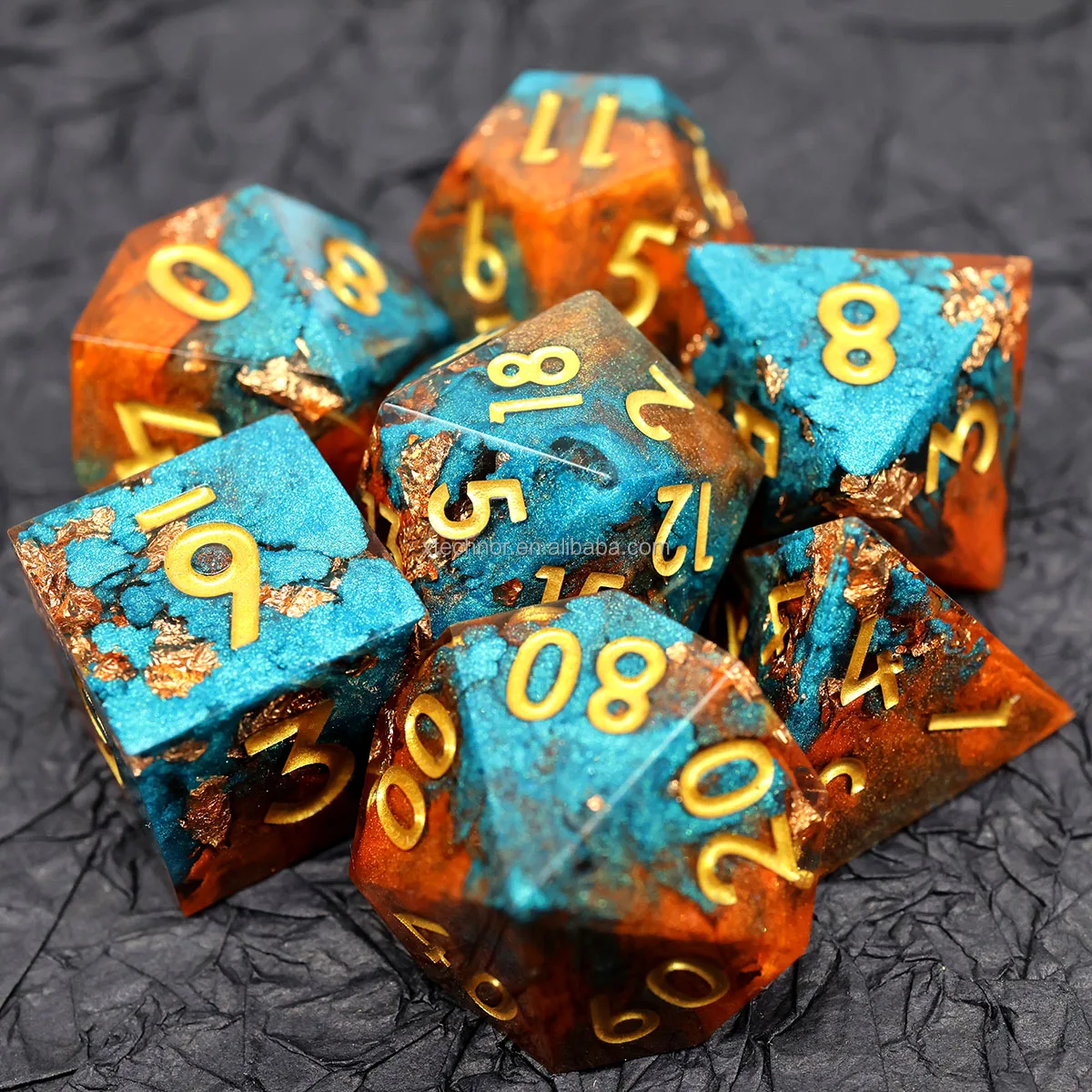 Custom RPG Sharp Edge Dice Dungeons and Dragons Role Playing Table Game DND Dice Set