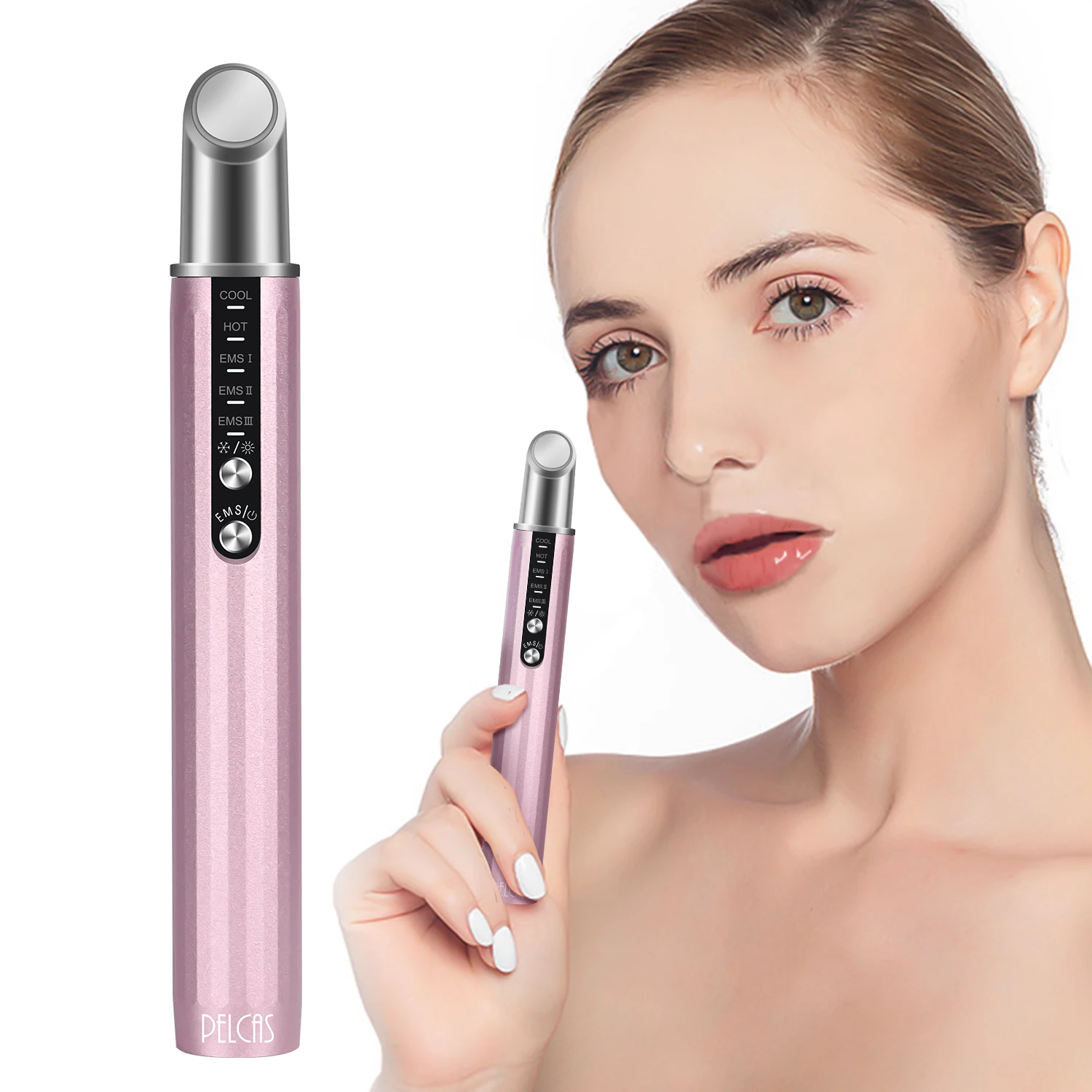 Electric wireless eye massage pen sonic vibration eye wrinkle remover