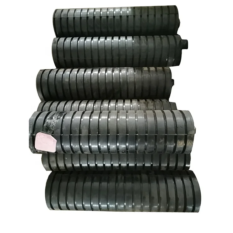 Conveyor Belt Friendly Impact Idler Rollers Rubber Disc Impact Rollers for Underground Conveying Solutions