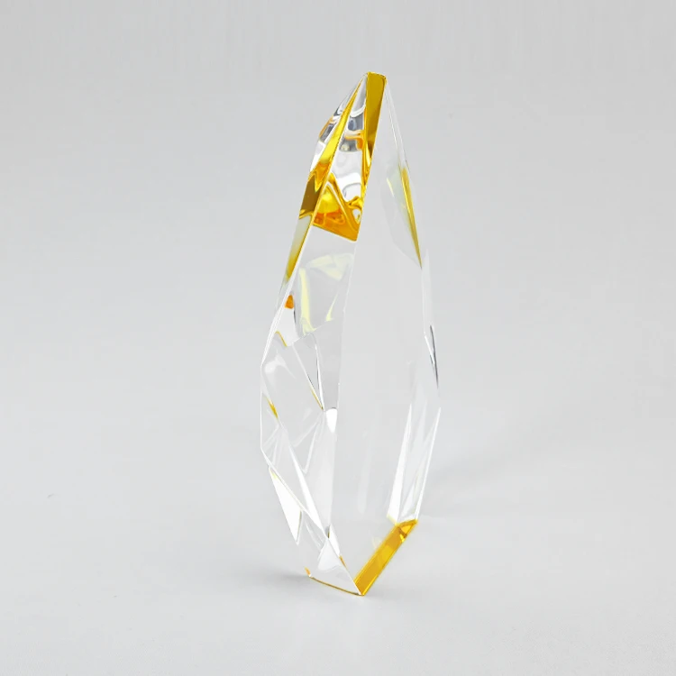 APEX Blank Souvenir Trophy Golden Base Prism Acrylic Milestone Trophy