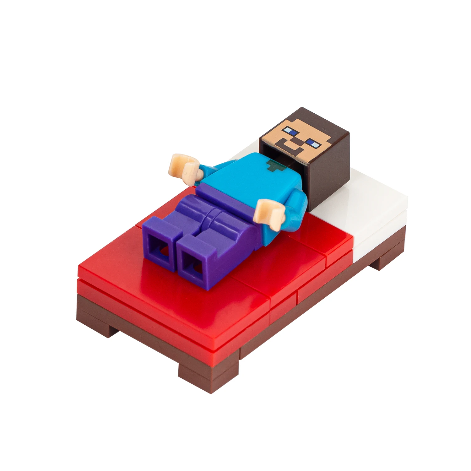 Серия игр MOC1021 Bircks My World Bed многоцветные украшения сцена аксессуары модель экшн-конструктор игрушки для детей