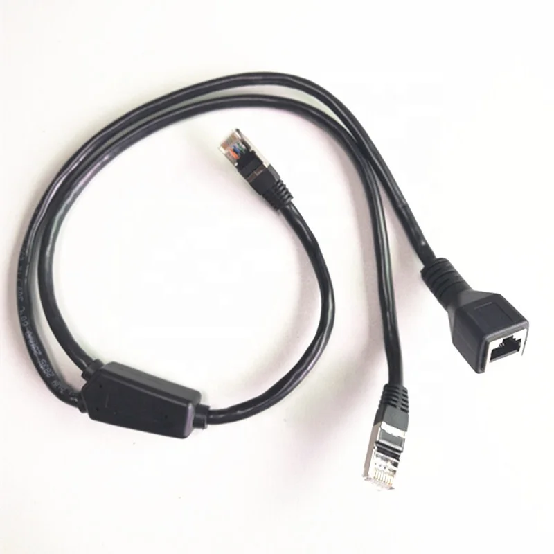 Custom RJ45 Network Splitter cable 8p8c adapter RJ45 1 Male to 2 Rj45 splitter Ethernet Lan Cable