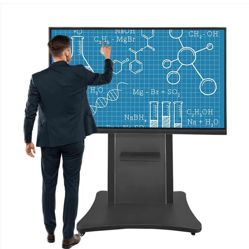 Hot sells 65 75 85 inch interactive touch screen TV 4K IPS screen full angle smart white board interactive classroom for class